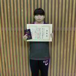 女子シングルス3位：河渕（高知工科大学）