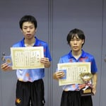 男子ダブル優勝　荒木・藤田組（広島大学）