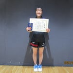女子シングルス第三位　中野 理咲子（新潟大学）