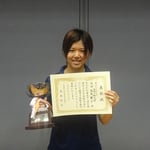 女子シングルス優勝　福島選手（高知工科大学）