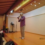 萩野さん（神戸商科大学）による懇親会締め