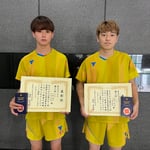 男子ダブルス3位　三好・島田（山口大学）