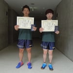 男子ダブルス準優勝　山本・南組（高知工科大学）