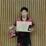 男子シングルス優勝：佐藤（新潟大学）