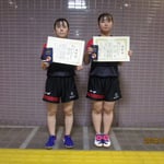 女子ダブルス3位　森岡 恭加・蛯沢 愛菜（新潟大学）