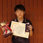 男子シングルス優勝：岡本選手（高知工科大学）