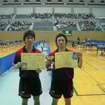 男子ダブルス優勝　沖村・南組（新潟大学）