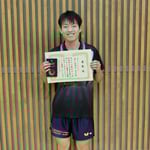 男子シングルス3位：岡本（高知工科大学）