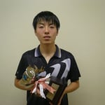 男子シングルス優勝 岡本選手（高知工科大学）