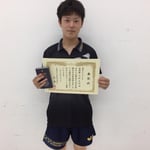 男子シングルス準優勝　川村選手（高知工科大学）