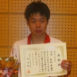男子シングルス優勝　荒木亮選手（広島大学）