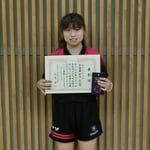 女子シングルス準優勝：田巻（新潟大学）