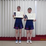 女子ダブルス準優勝　木村光里・永井里央子(高知工科大学)