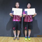 女子ダブルス第三位　佐原 のどか・渋谷 有里子（北九州市立大学）
