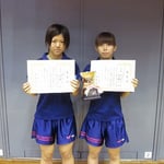女子ダブル優勝　福島・松山組（高知工科大学）