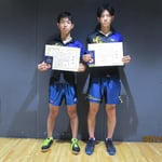 男子ダブルス第三位　井上 晴貴・松井 智毅（京都大学）   
