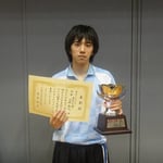 男子シングルス優勝　田淵選手（東京大学）