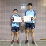 男子ダブルス優勝　阪 拓海・斉藤 健太（高知工科大学）