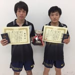 男子ダブルス優勝　竹中・大坂組（高知工科大学）