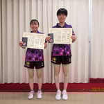 女子ダブルス3位　大内深雪・古川未夢羽(広島大学)