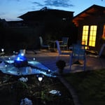 FeWo Dietsch Vestenbergsgreuth im Naturpark Steigerwald in Franken, Gartenhaus bei Nacht