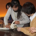 おり方による模様の違いを確認