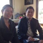 Bich Tram avec Phan Quang Tien, le président de lAEVM