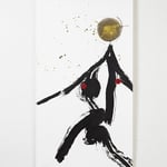 作品「本田蒼風」　赤と白とを大胆に使用して、作品を引き立てさせる　大きな作品！！　1点飾り