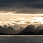 Mountains in the last light of the day. Lofoten Norway     © Stephan Stamm