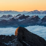 Säntis The Mountain (Appenzell, Switzerland) - View to the Rhine Valley     © Stephan Stamm