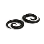 Black Wood Spiral Tribal Earrings OGE-014