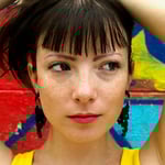 Black Wood Flower Circle Drops Tribal Earrings OGE-010