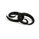 Black Wood Spiral Tribal Earrings OGE-014