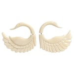 White Bone Swan Tribal Earrings OGE-002