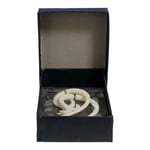 White Wood Whale Tail Spiral Flower Tribal Earrings OGE-005