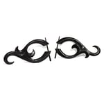Black Jasmine Curls Tribal Earrings OGE-013