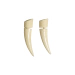 White Bone Talon Buffalo Tribal Earrings OGE-008