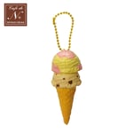 Cafe de N Double-Scoop Ice Cream Cone Super Squishy (Strawberry & Banana)