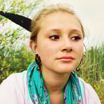 Wood Jasmine Curls Tribal Earrings OGE-011