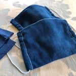 左のような、藍染したフィルター用の生地を１枚ずつ付けます。