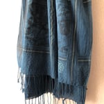 薄手　綿１００％（透けます）５９×１８２cm（フリンジ部分含む）