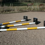 Die Blöcke links sind original, die Blöcke auf der rechten Seite sind mit Gewebeband zusätzlich umklebt.