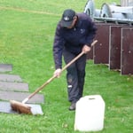 ... und nochmals gefegt ...