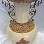 アールデコ調陶器製花瓶H42 W24 D24
