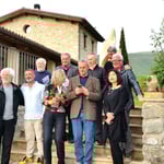 Künstlergruppe mit Gastgeber Raffaele BAldoni (Mitte)