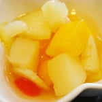 フルーツポンチ エネルギー；53㌔㌍　　タンパク質；0.2㌘　　塩分；0㌘