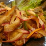 南蛮漬け エネルギー；130㌔㌍　　タンパク質；11.6㌘　　塩分；1.0㌘