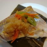 いとよりの酒蒸し エネルギー；55㌔㌍　　タンパク質；9.4㌘　　塩分；1.0㌘