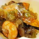 揚げカボチャの野菜あんかけエネルギー；75㌔㌍　タンパク質；3.6㌘　　塩分；0.8㌘ 