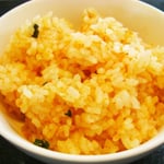 キャロットライス エネルギー；214㌔㌍　　タンパク質；4.6㌘　　塩分；0.9㌘